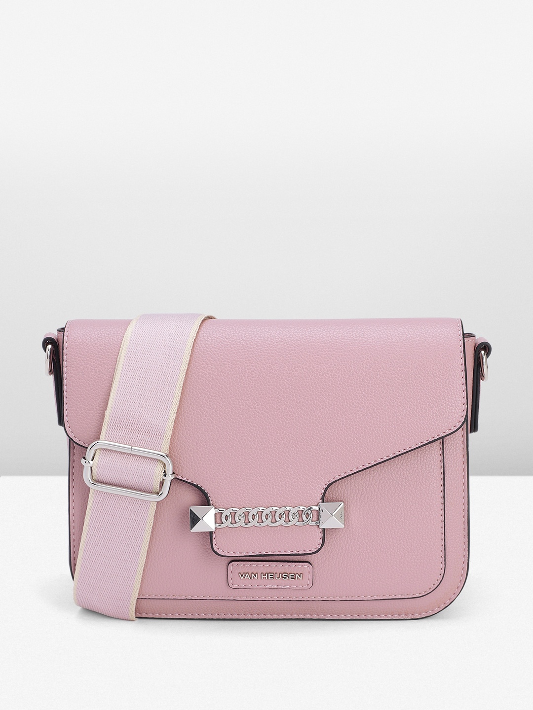 

Van Heusen Textured Sling Bag, Pink