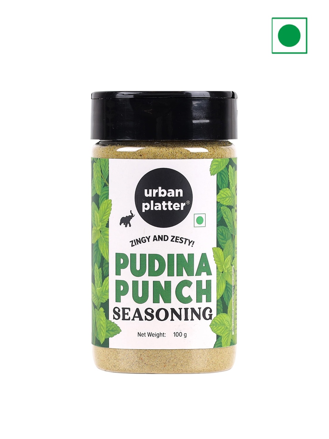 

URBAN PLATTER Pudina Punch Seasoning- 100g, Green