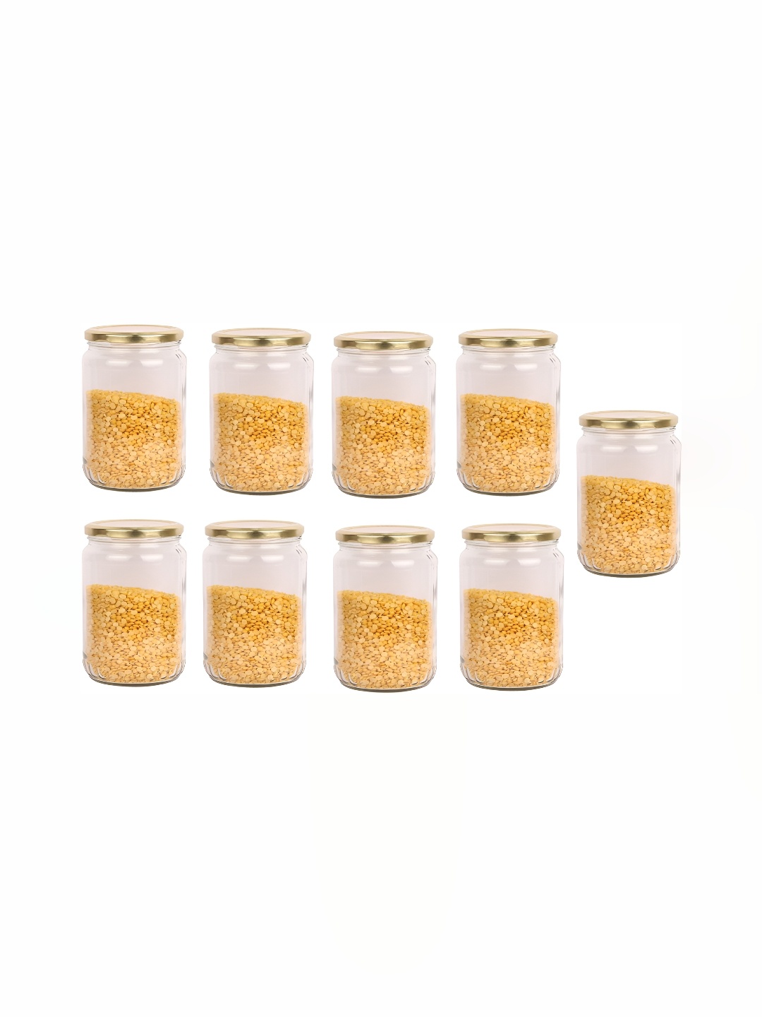 

1ST TIME 9 Pcs Transparent Glass Containers-500 ml Each