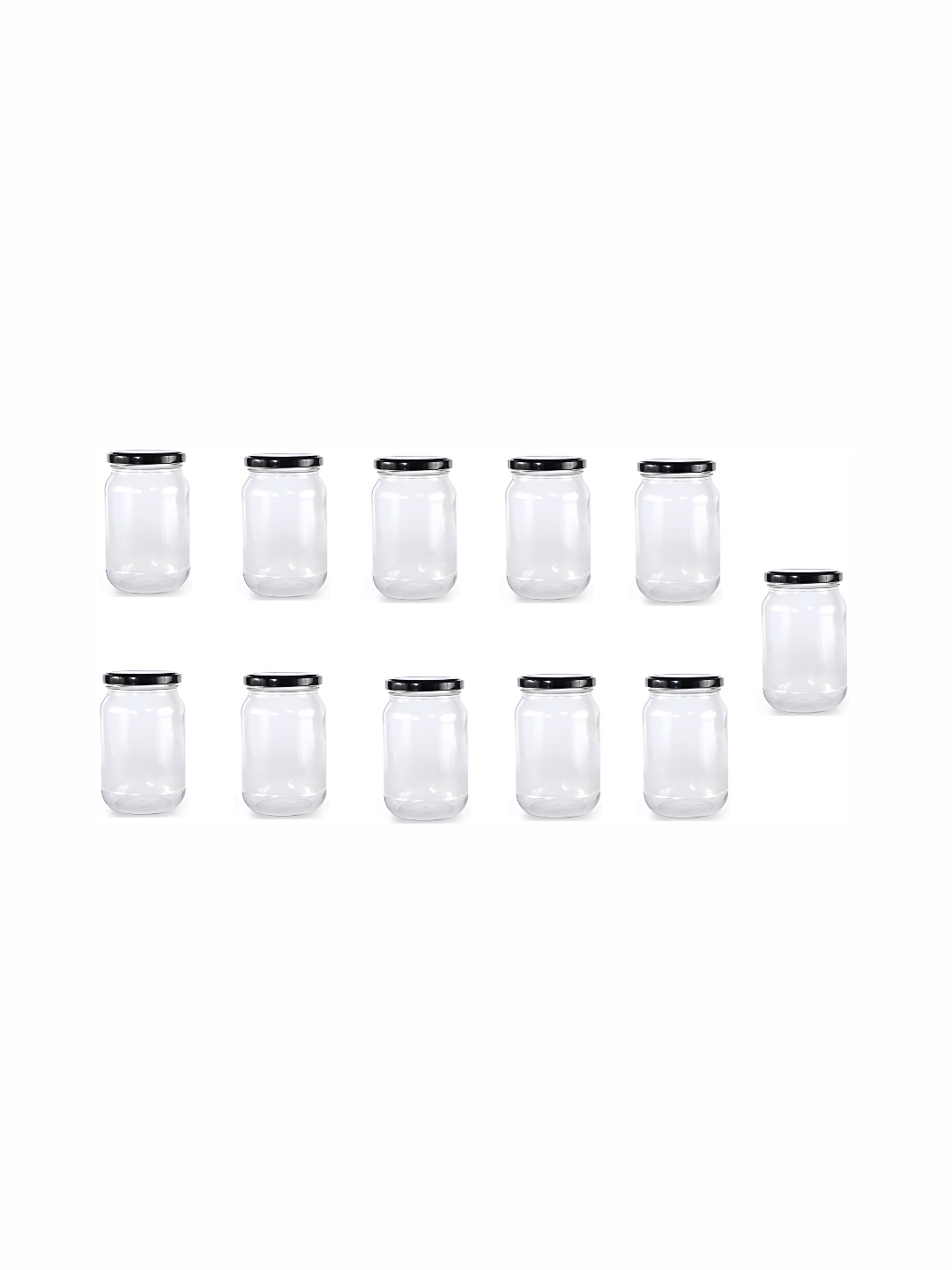 

1ST TIME 11 Pcs Transparent Glass Containers-500 ml Each