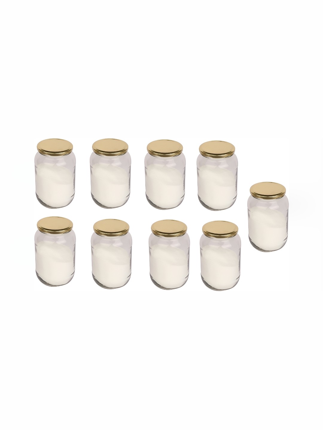 

1ST TIME 9 Pcs Transparent Glass Containers-500 ml Each