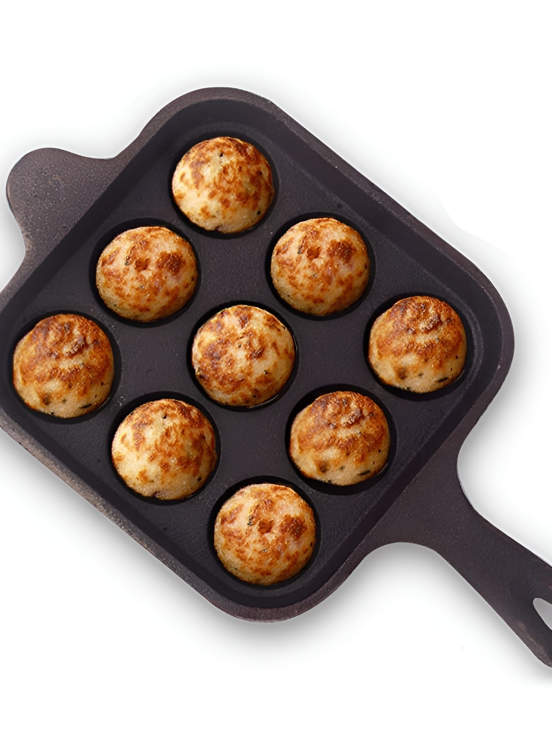 

The Indus Valley Black Cast Iron Induction Base Appam Patra