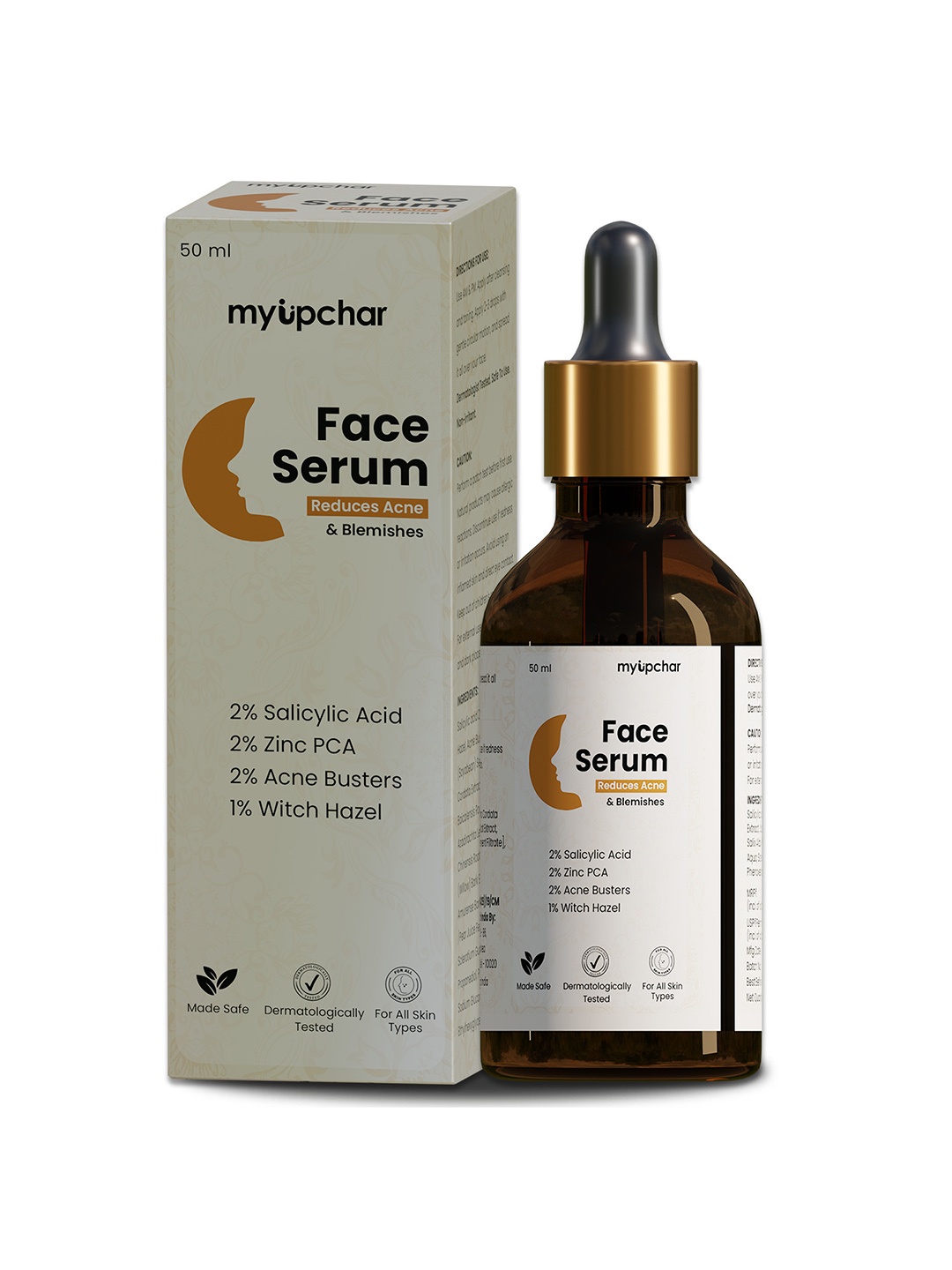 

Myupchar Ayurveda Face Serum with Salicylic Acid & Zinc PCA - 50 ml, White