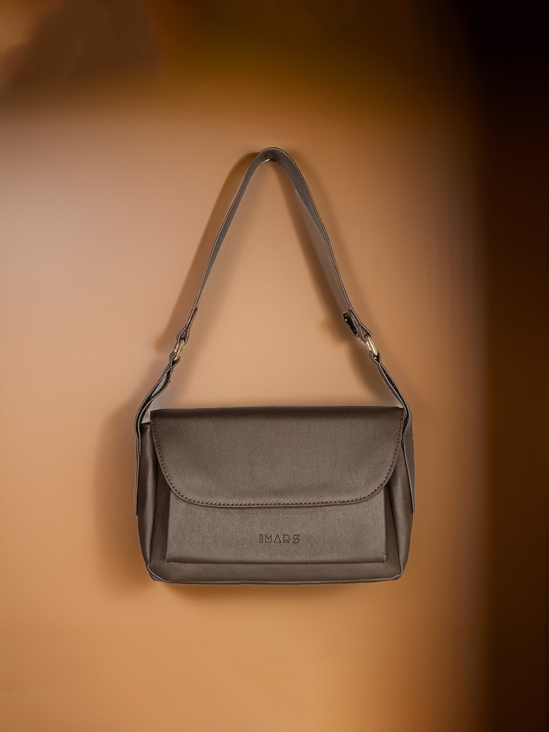 

IMARS Textured Structured Handheld Bag, Brown
