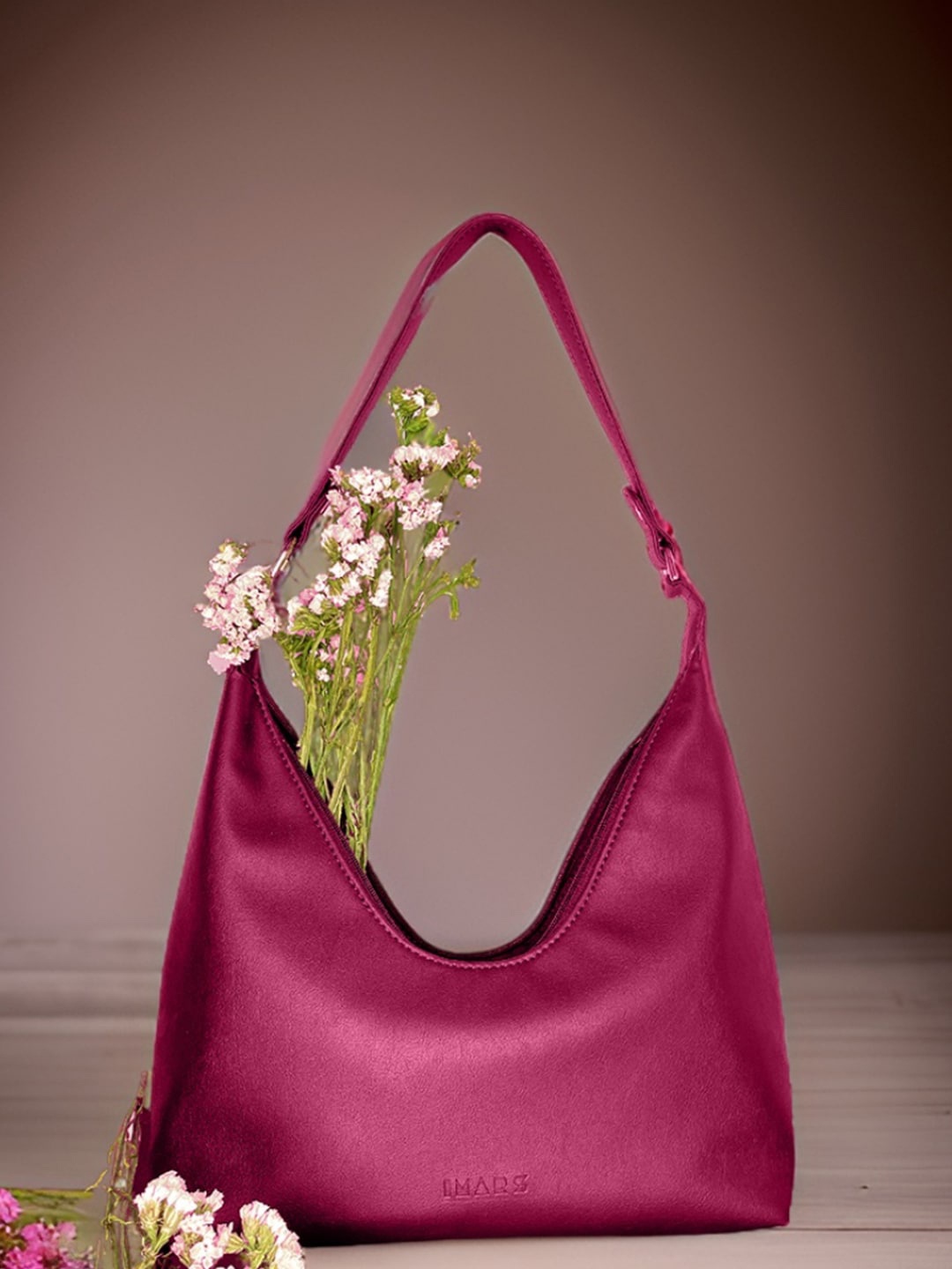 

IMARS Structured Shoulder Bag, Maroon