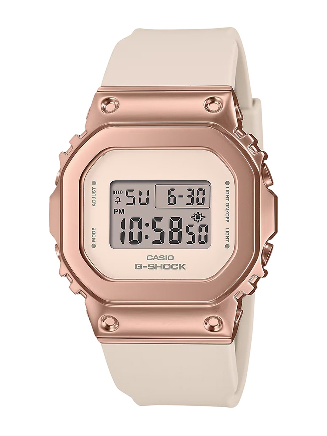 

CASIO Women G-Shock G-Steel GM-S5600UPG-4DR Pink Digi Dial White Resin Strap Watch G1536
