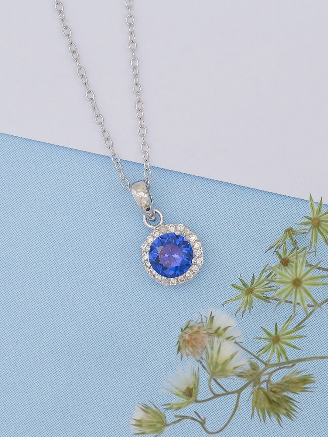

Ornate Jewels Rhodium-Plated 925 Sterling Silver Cubic Zirconia Necklace