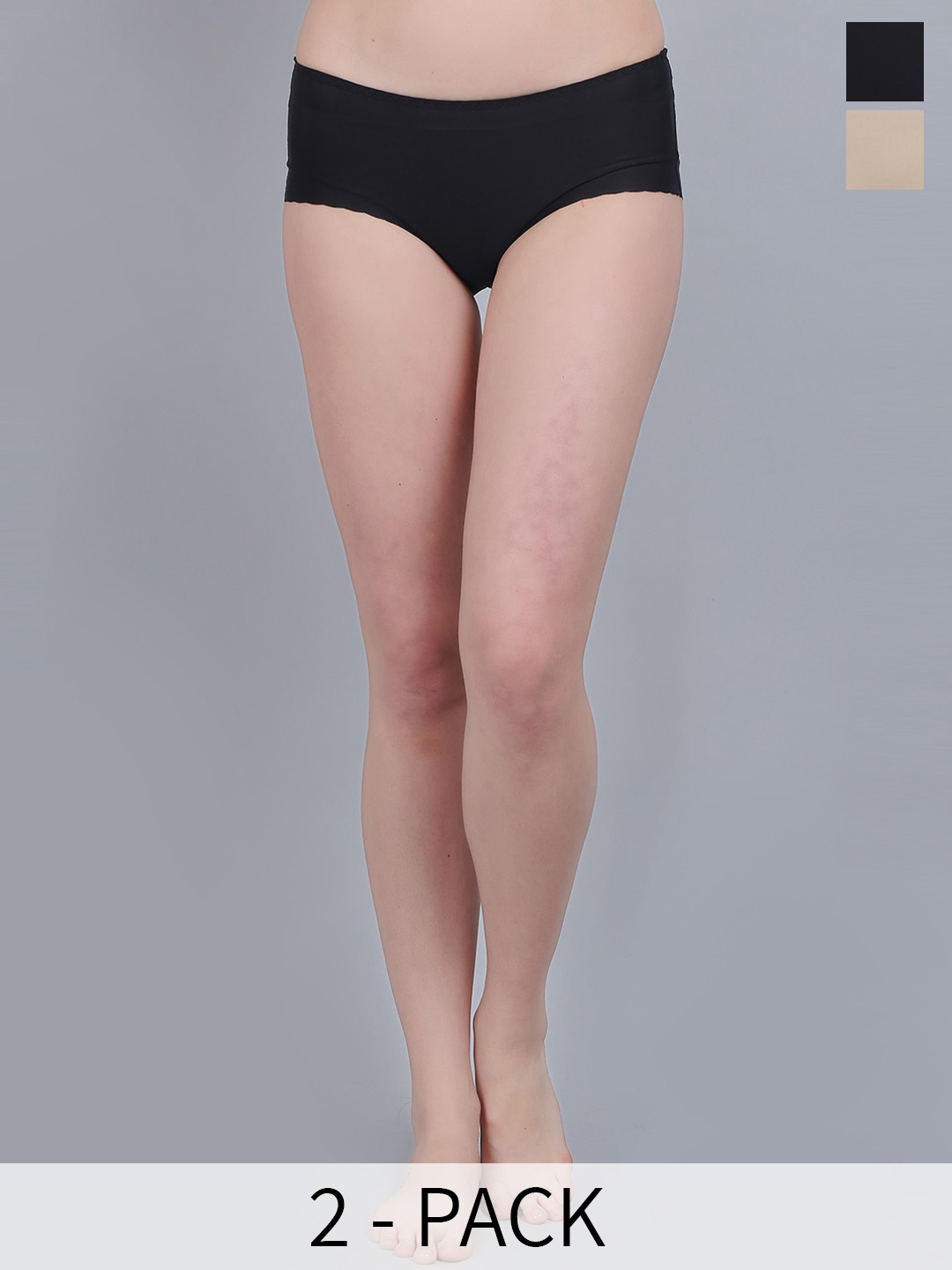 

mod & shy Pack Of 2 Assorted Seamless Hipster Briefs