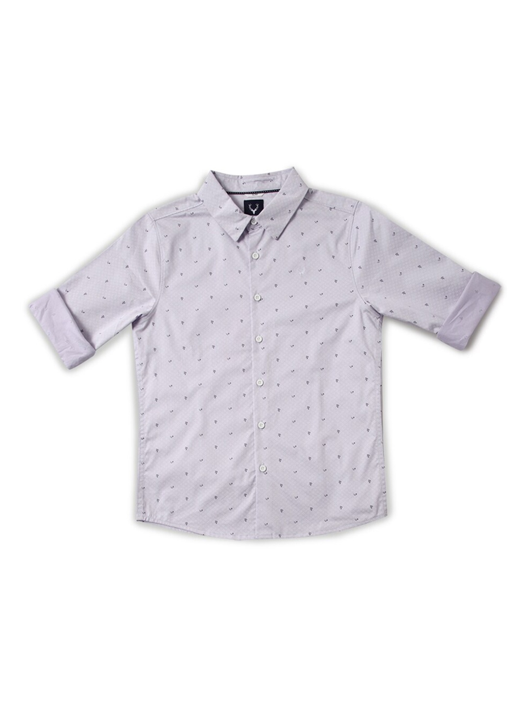 

Allen Solly Junior Boys Slim Fit Opaque Printed Casual Shirt, Purple