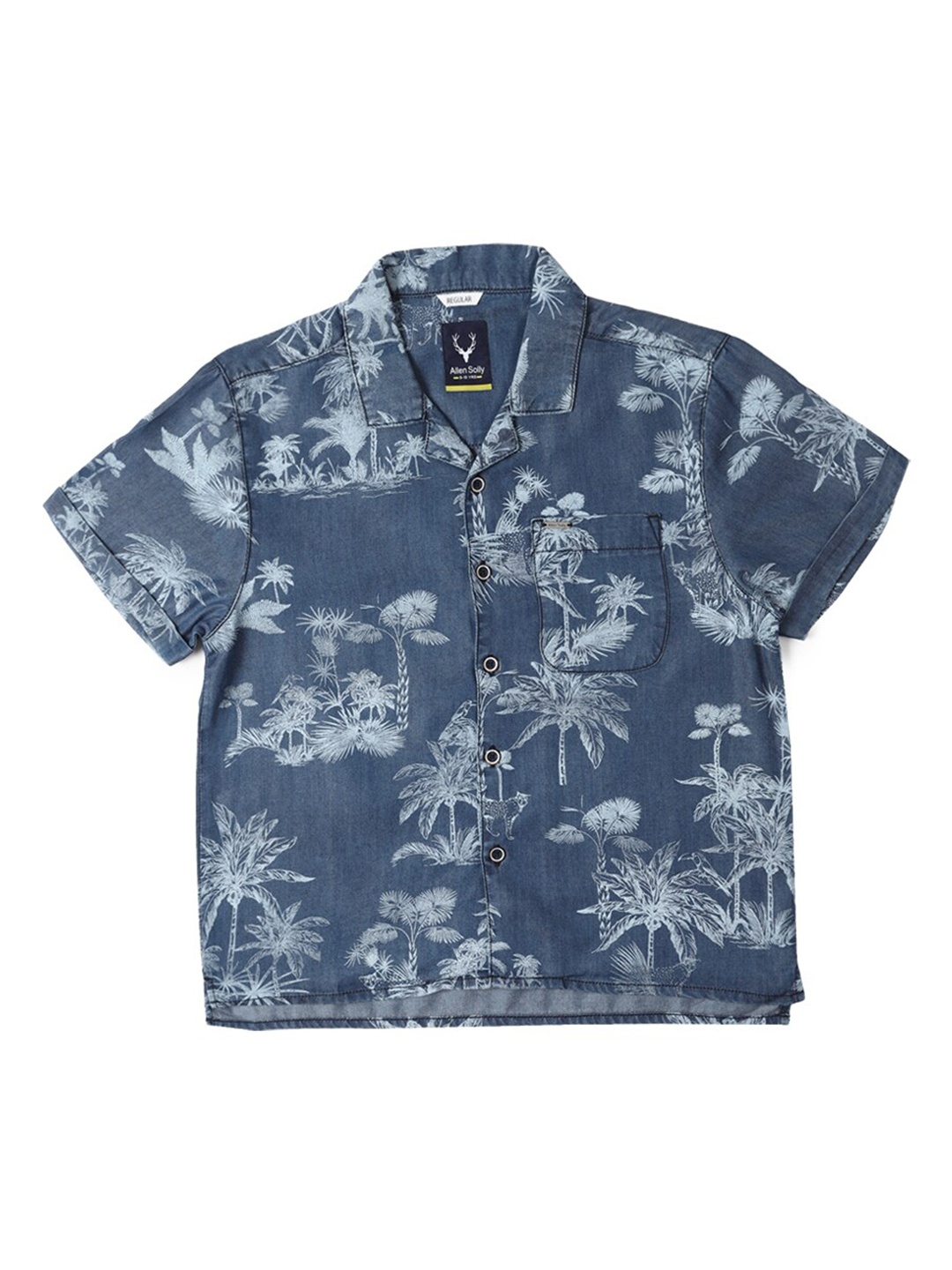 

Allen Solly Junior Boys Floral Opaque Printed Casual Shirt, Blue