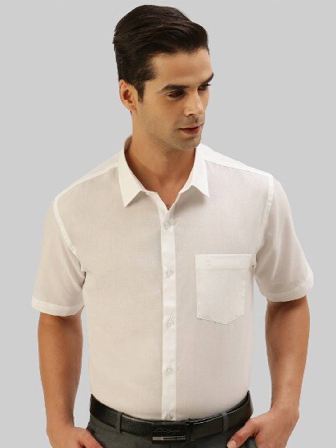 

Ramraj Short Sleeves Pure Cotton Formal Shirt, White