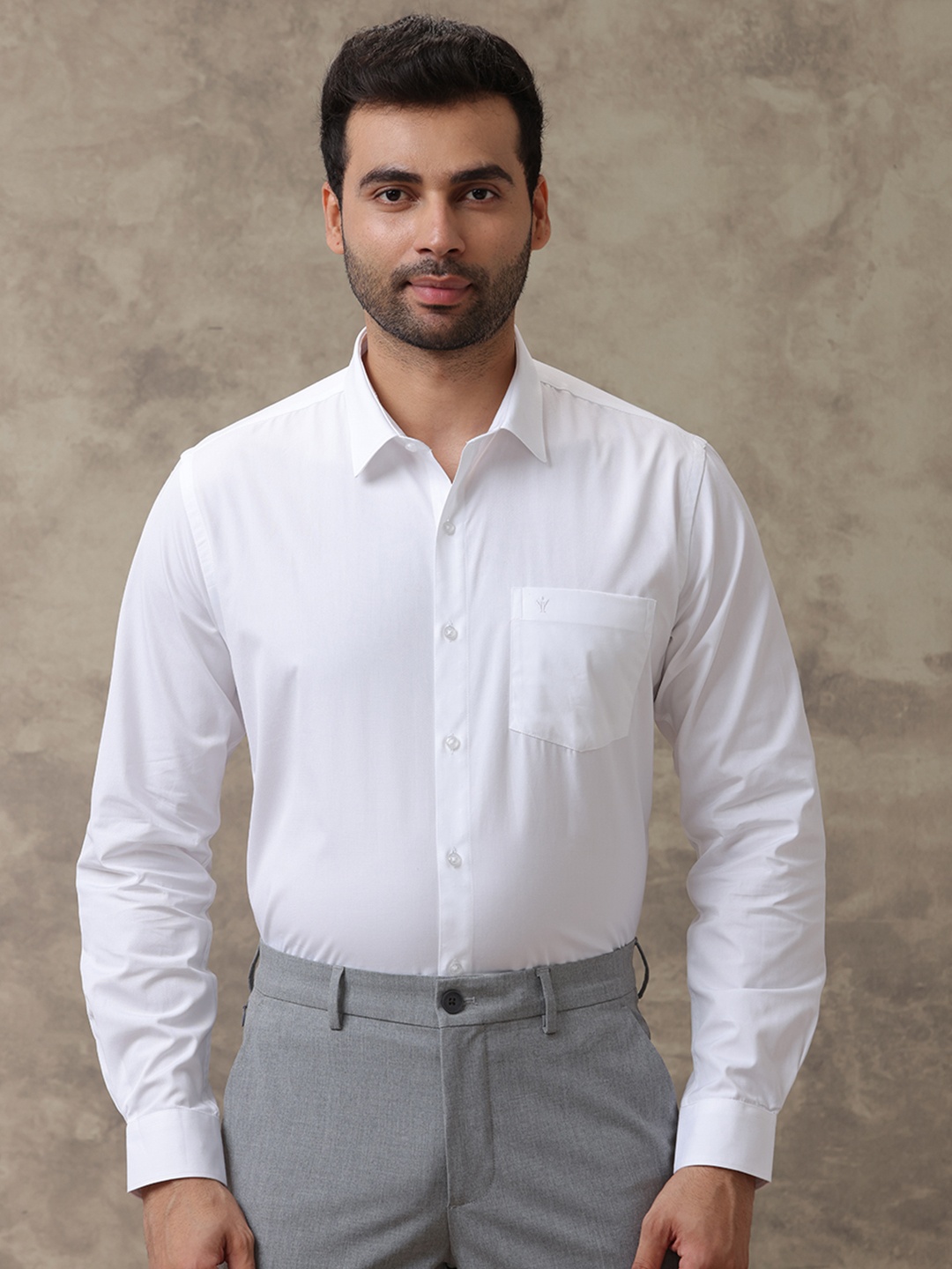 

Ramraj Long Sleeves Pure Cotton Ethnic Shirt, White