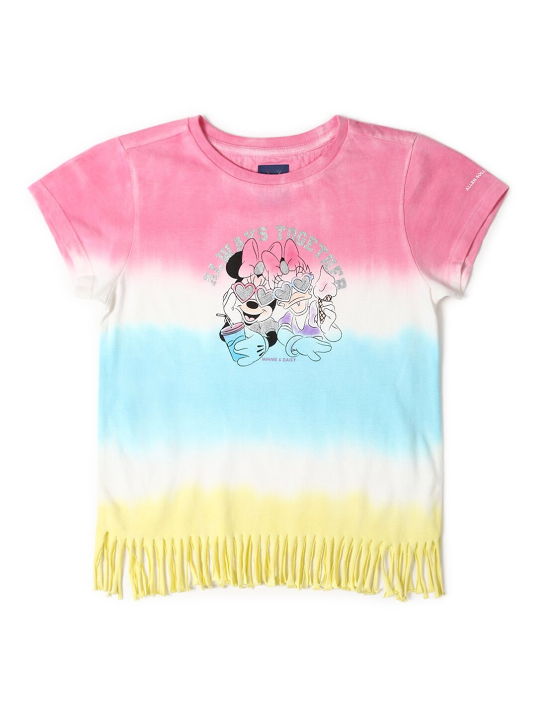 

Allen Solly Junior Girls Dyed Round Neck Short Sleeves Cotton T-shirt, Pink