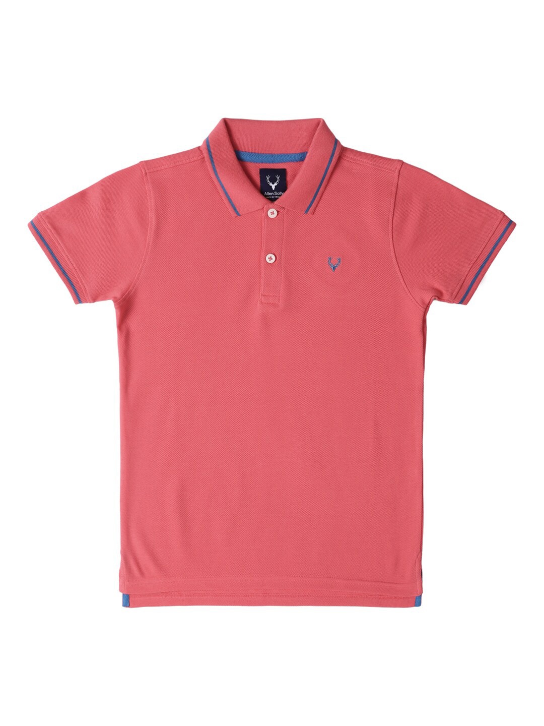 

Allen Solly Junior Boys Polo Collar Applique Cotton T-shirt, Pink