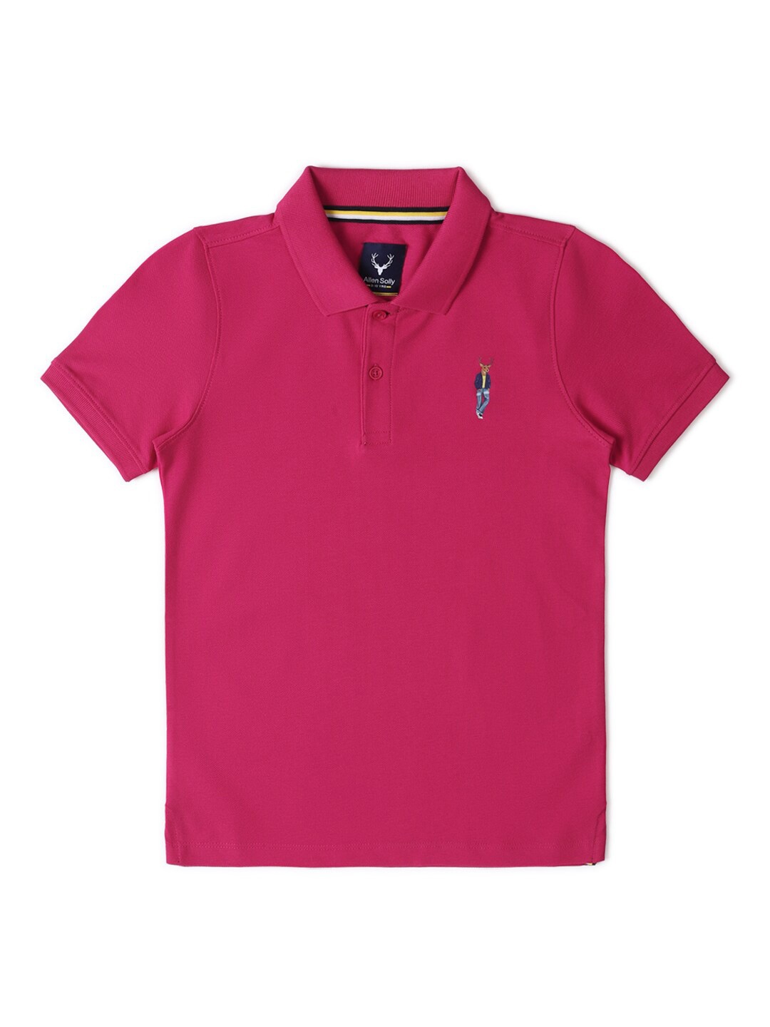 

Allen Solly Junior Boys Polo Collar Applique T-shirt, Pink