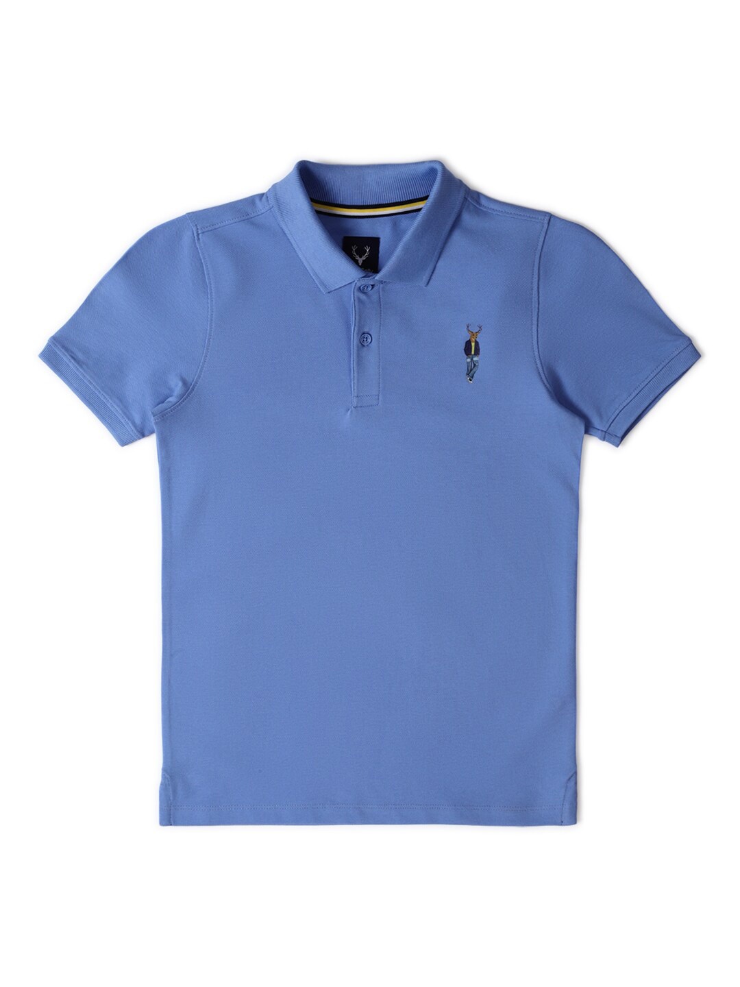 

Allen Solly Junior Boys Polo Collar Applique T-shirt, Blue