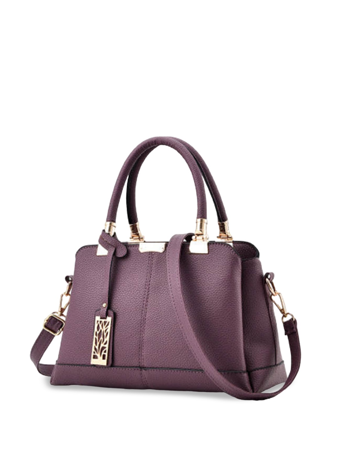 

SYGA PU Bucket Handheld Bag, Purple