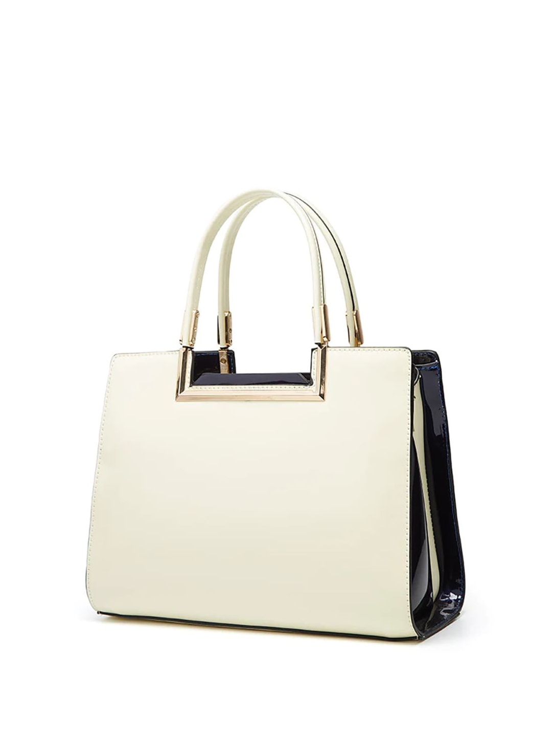 

SYGA Colourblocked Oversized Swagger Handheld Bag, Beige