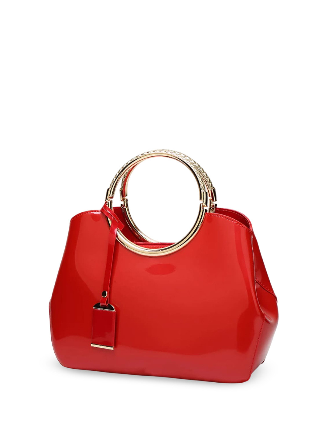 

SYGA PU Oversized Bucket Handheld Bag, Red