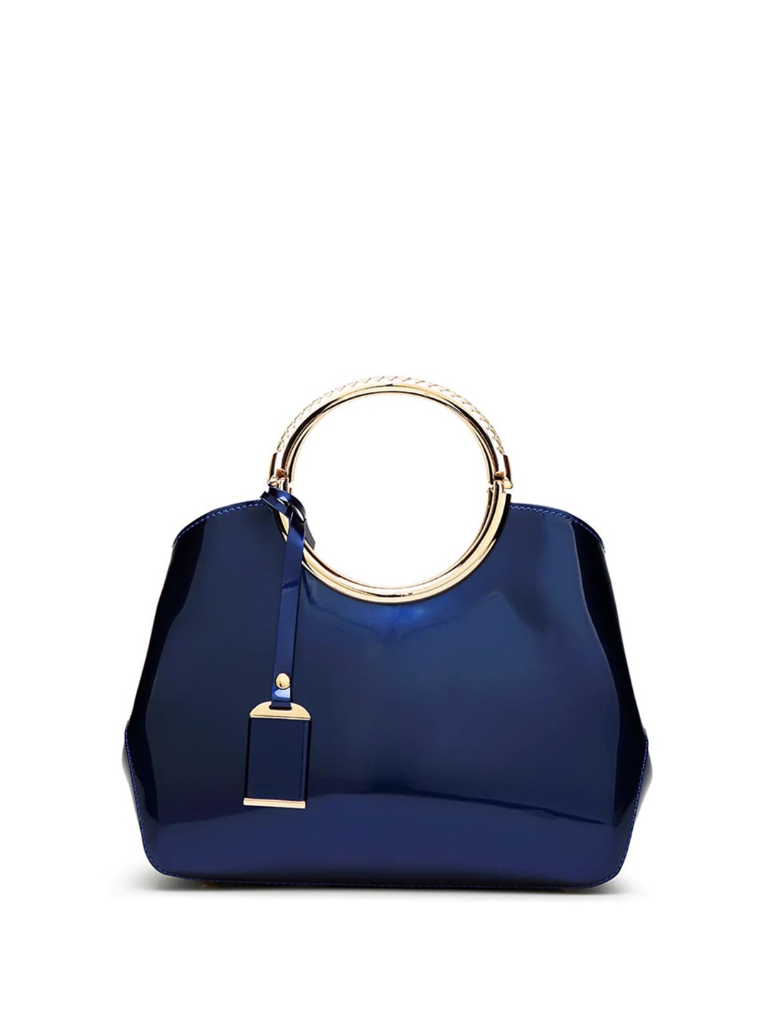 

SYGA PU Shopper Handheld Bag with Tasselled, Blue