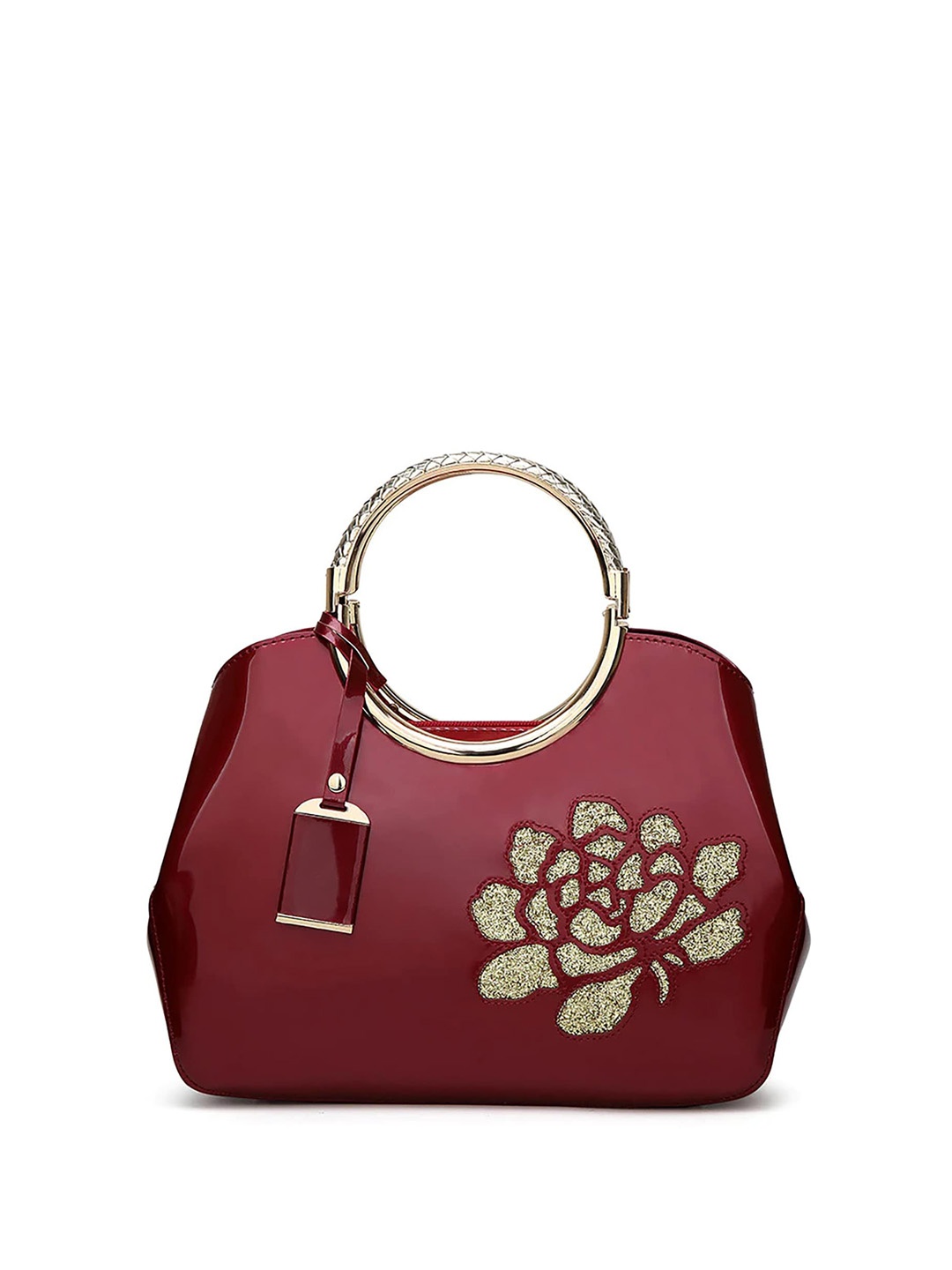 

SYGA Structured Handheld Bag, Burgundy