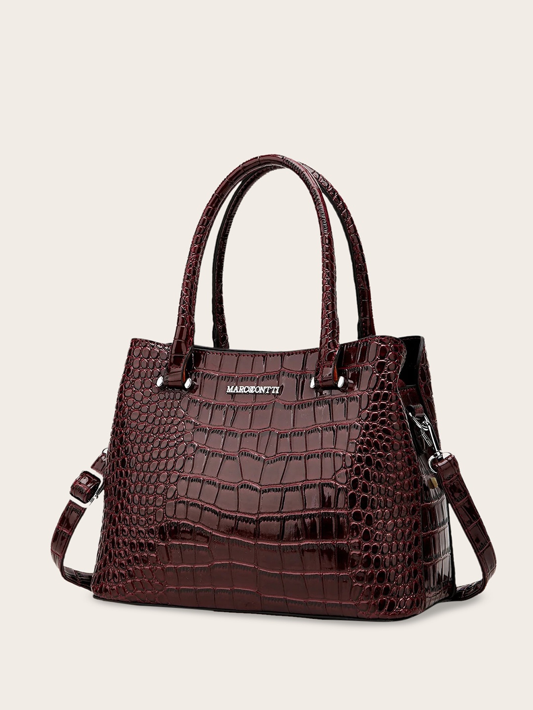

SYGA Animal Textured Shopper Handheld Bag, Burgundy