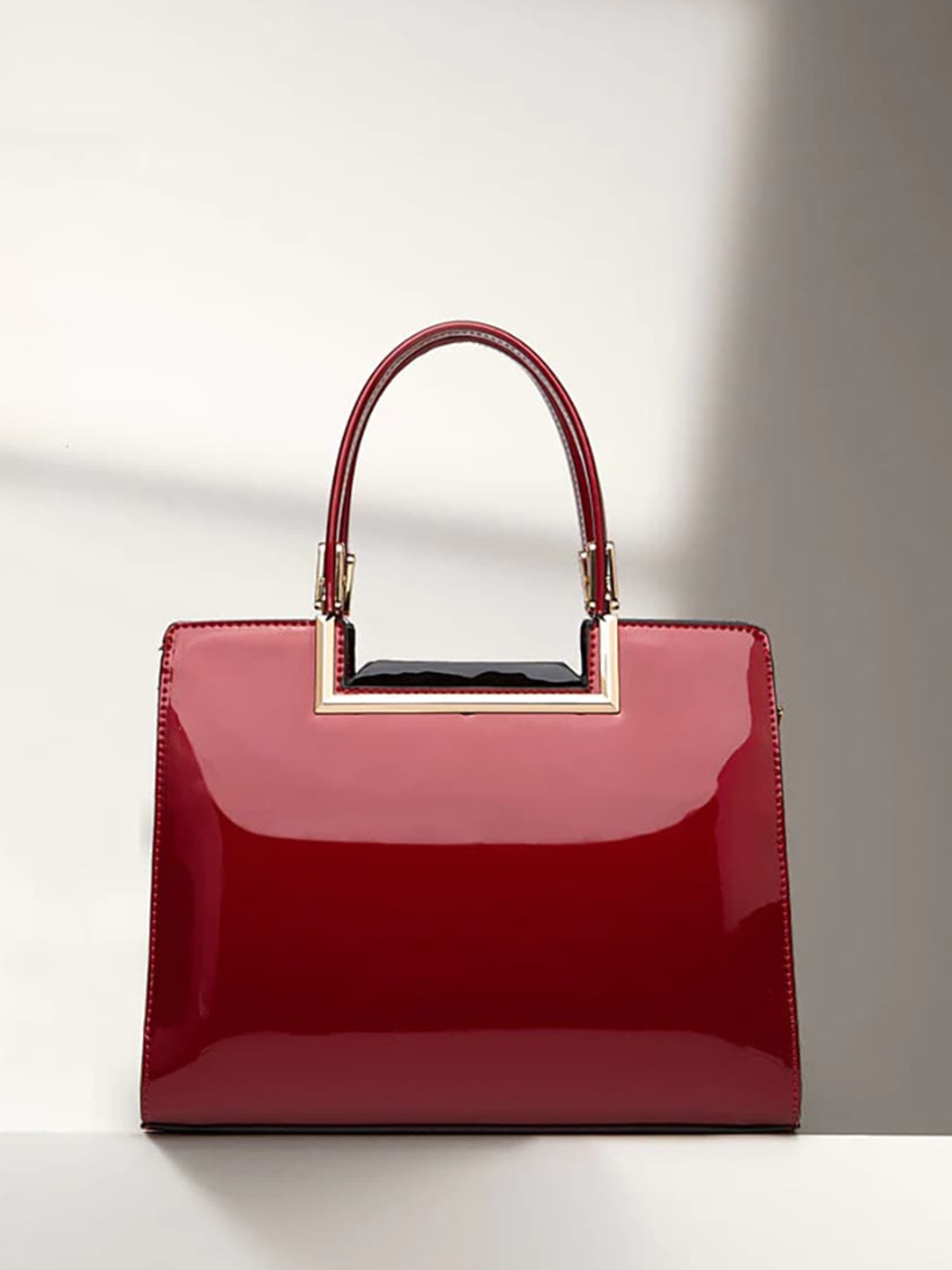 

SYGA Structured Handheld Bag, Burgundy