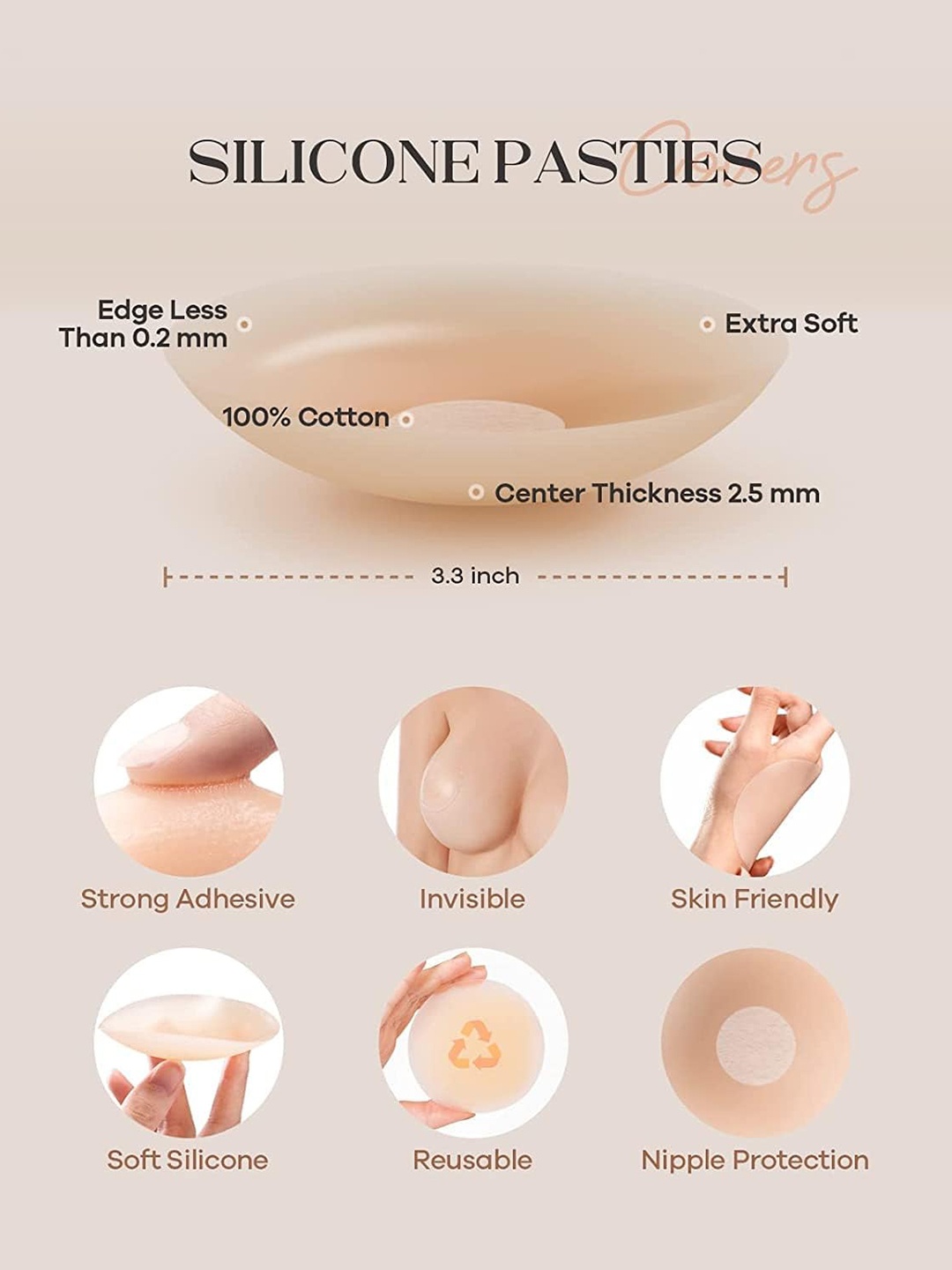 

CareDone All Day Comfort Stick-On Lingerie accessories, Cream