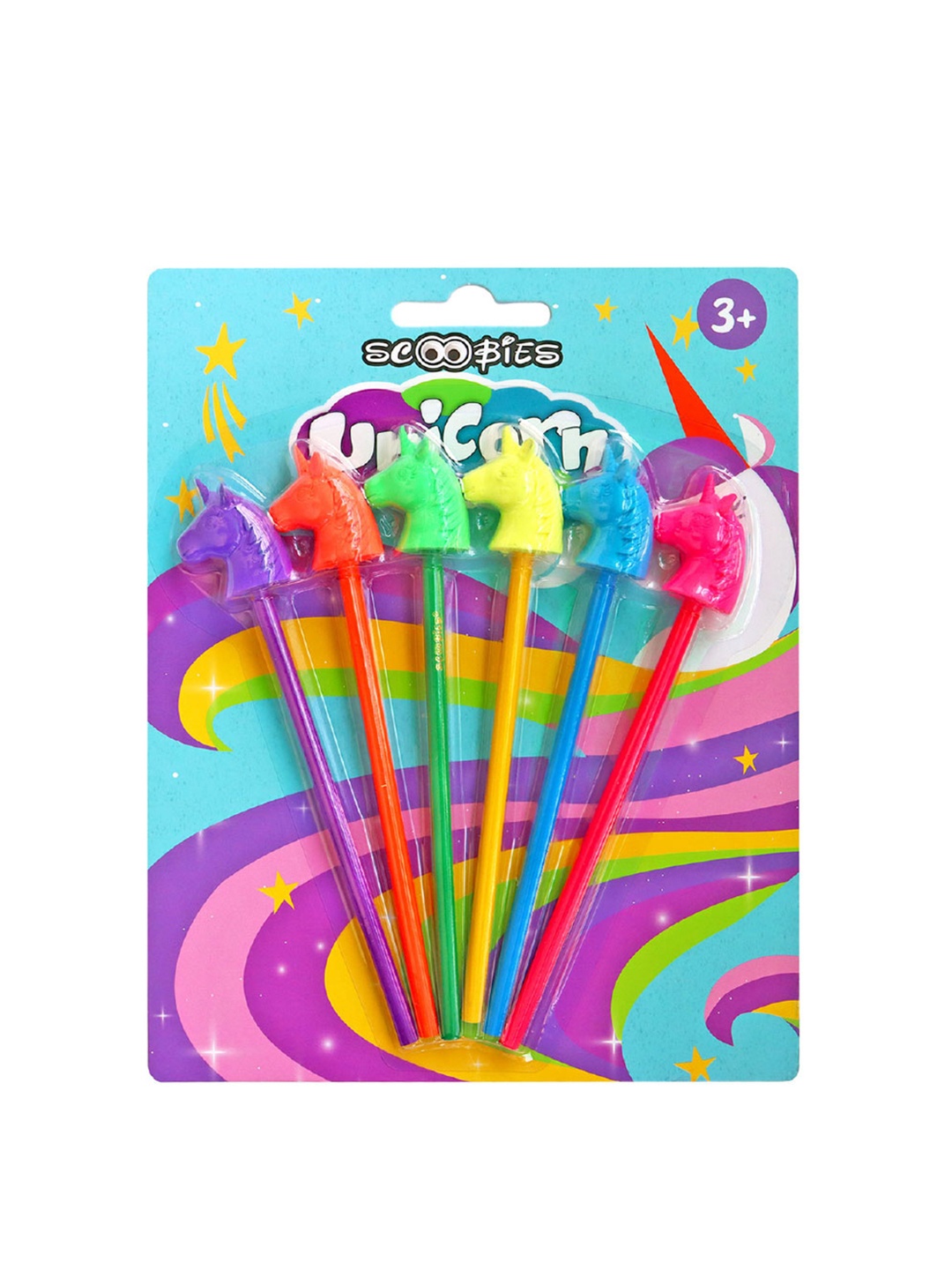 

SCOOBIES Kids Unicorn Pencil Head Set, Red