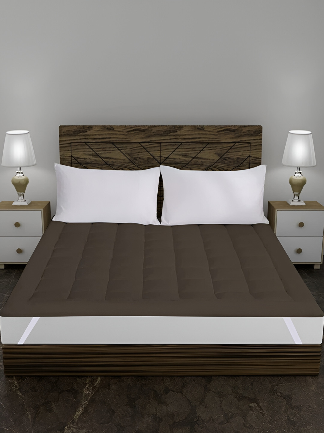

RF RELAXFEEL Brown Cotton Water Resistant Mattress Protector
