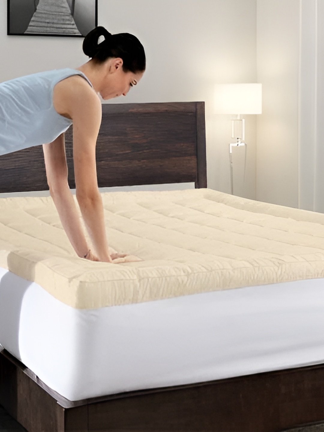 

RF RELAXFEEL Beige Cotton Water Resistant Mattress Protector