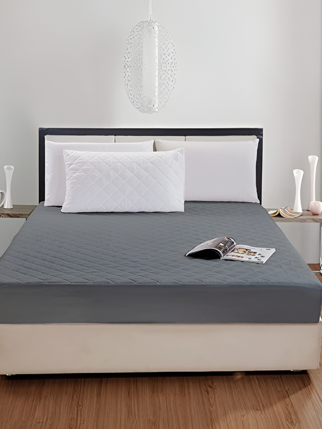 

RF RELAXFEEL Grey Polyester Water Resistant King Mattress Protector