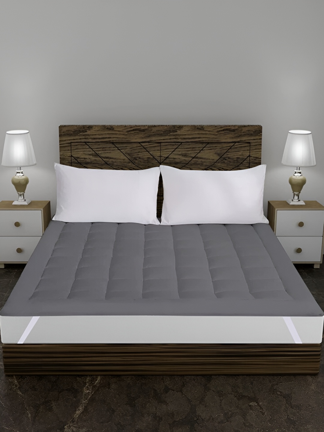 

RF RELAXFEEL Grey Cotton Waterproof Single Size Mattress Protector