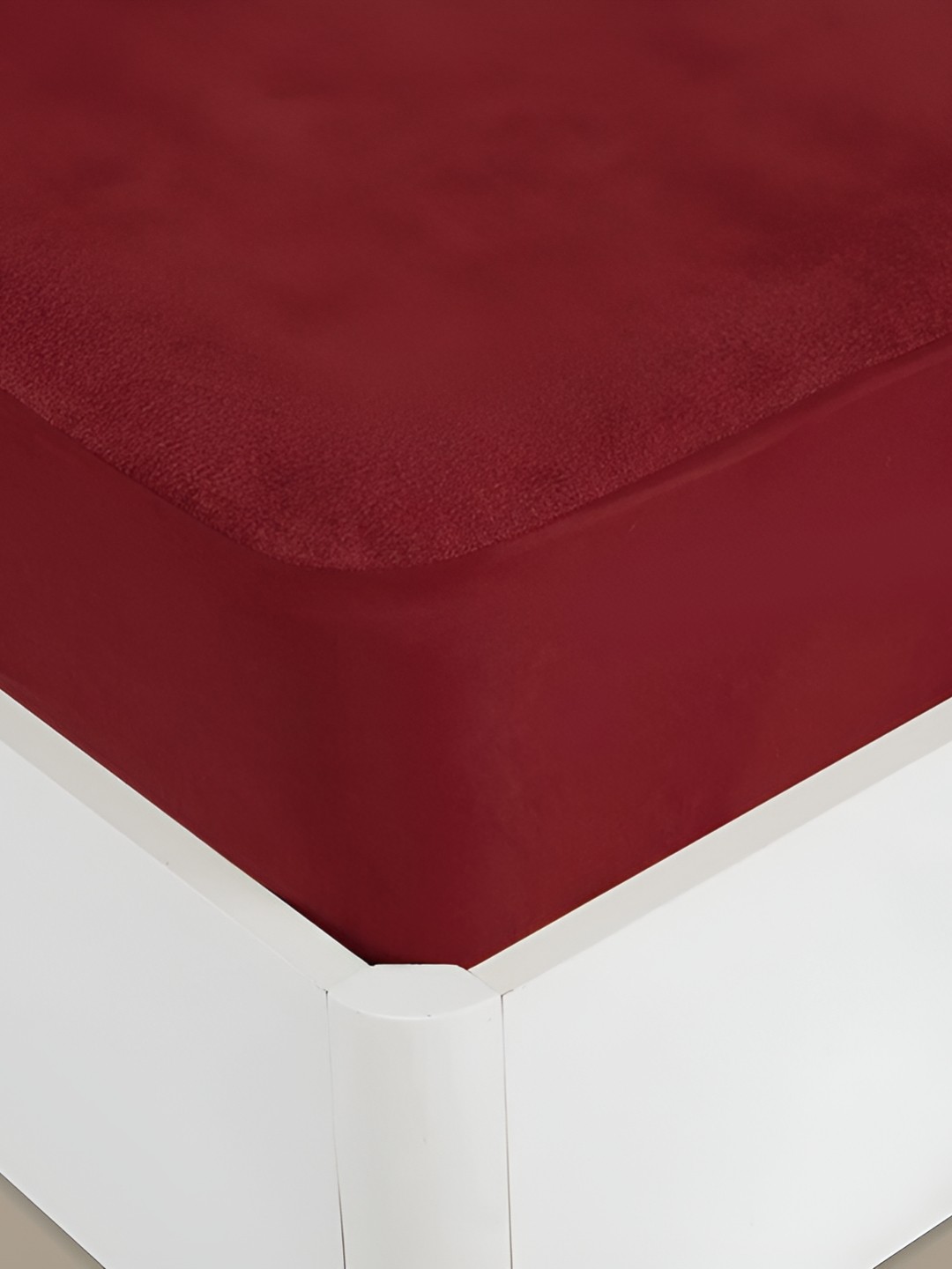 

RF RELAXFEEL Maroon Waterproof Fitted Single Size Mattress Protector