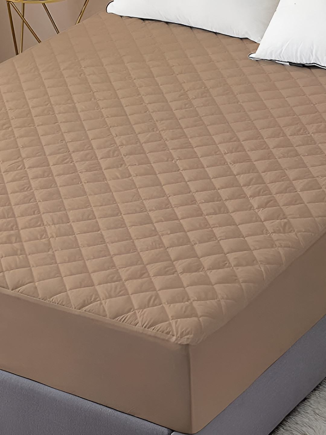 

RF RELAXFEEL Beige Fitted King Size Water Resistant Mattress Protector