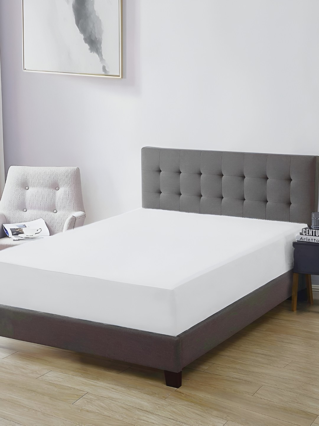 

RF RELAXFEEL White Terry Fitted King Size Water Resistant Mattress Protector