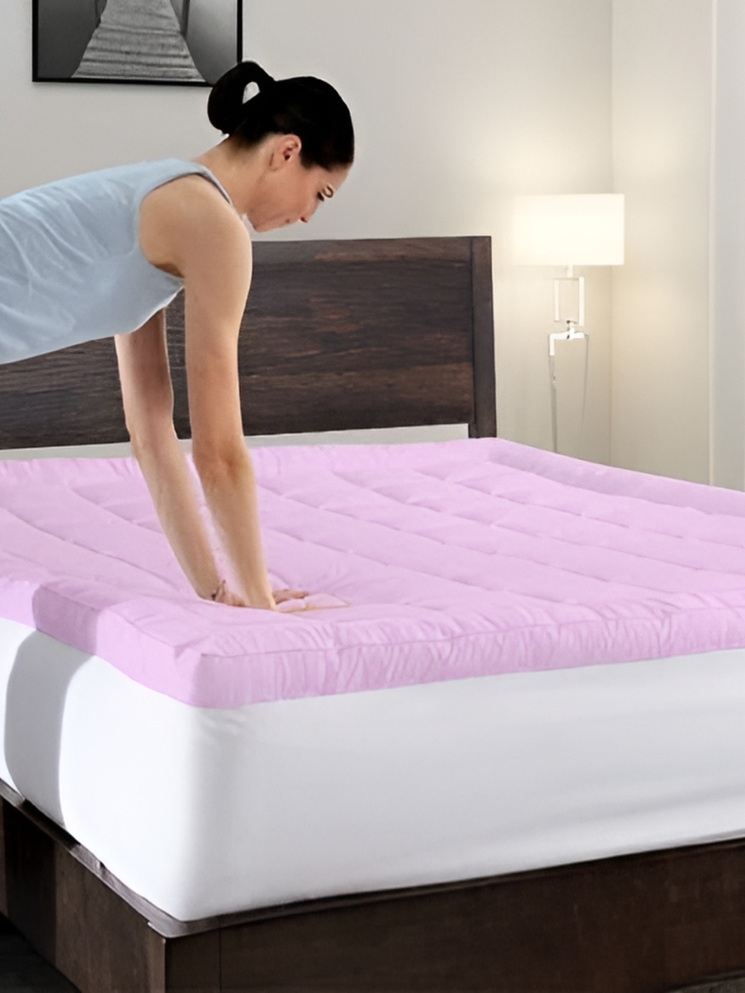 

RF RELAXFEEL Pink Cotton Water Resistant Mattress Protector