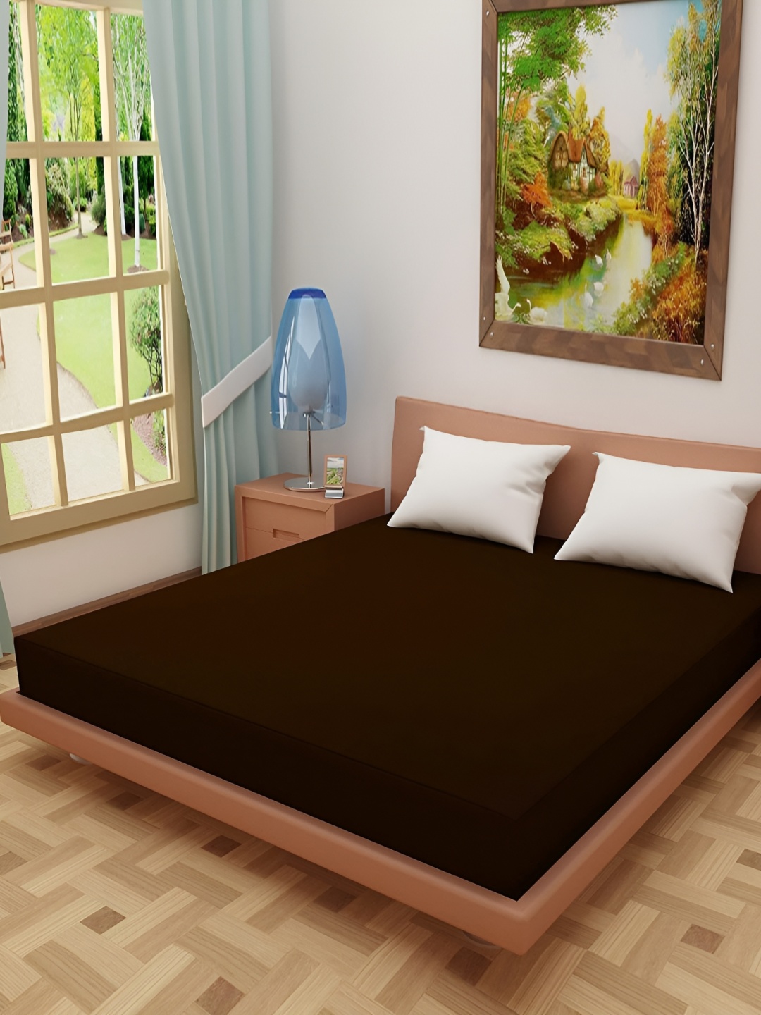 

RF RELAXFEEL Brown Terry Water Resistant Mattress Protector