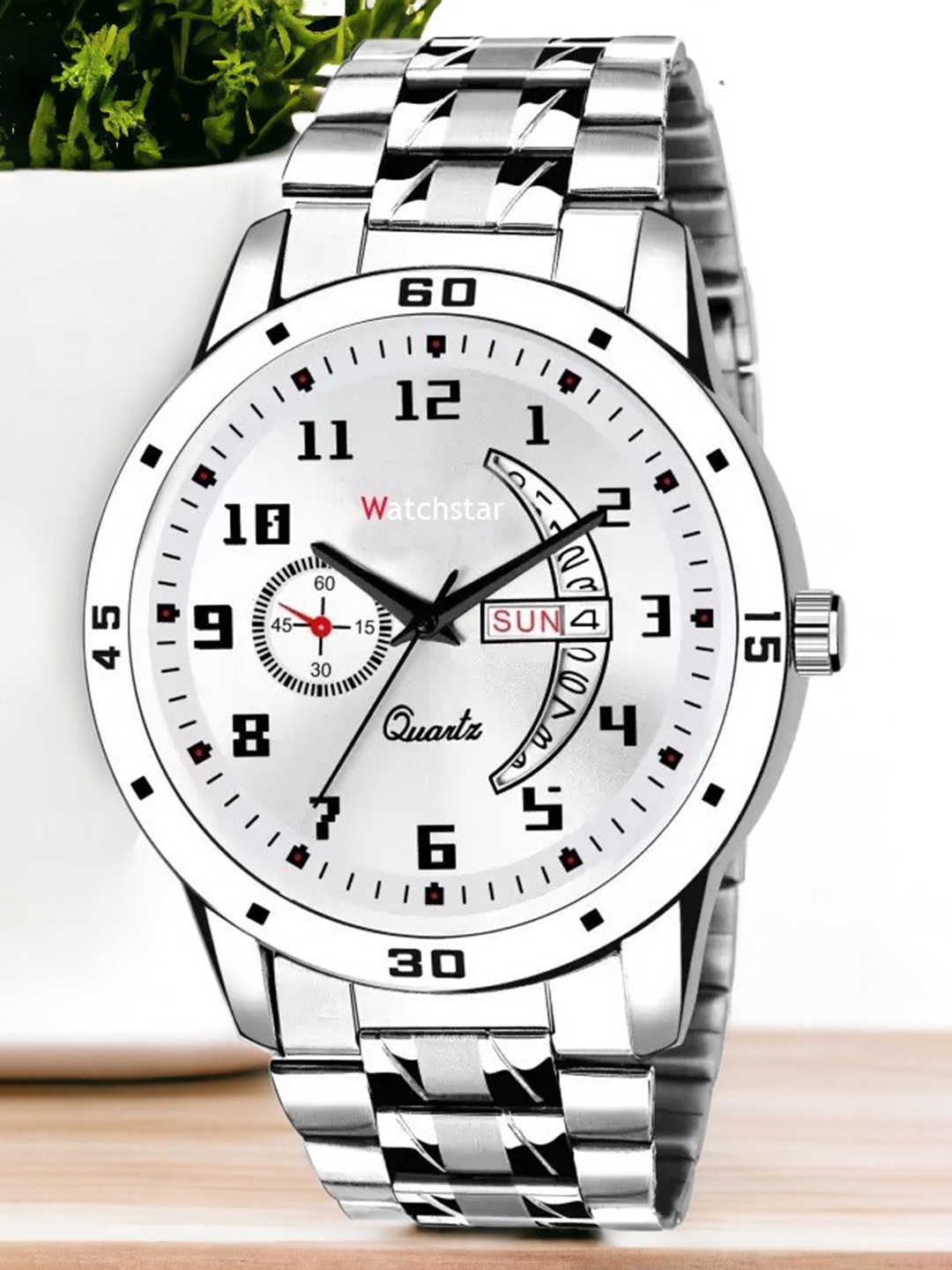 

WATCHSTAR Men Stainless Steel Bracelet Style Straps Analogue Watch DD aveo steel silverNM, Silver