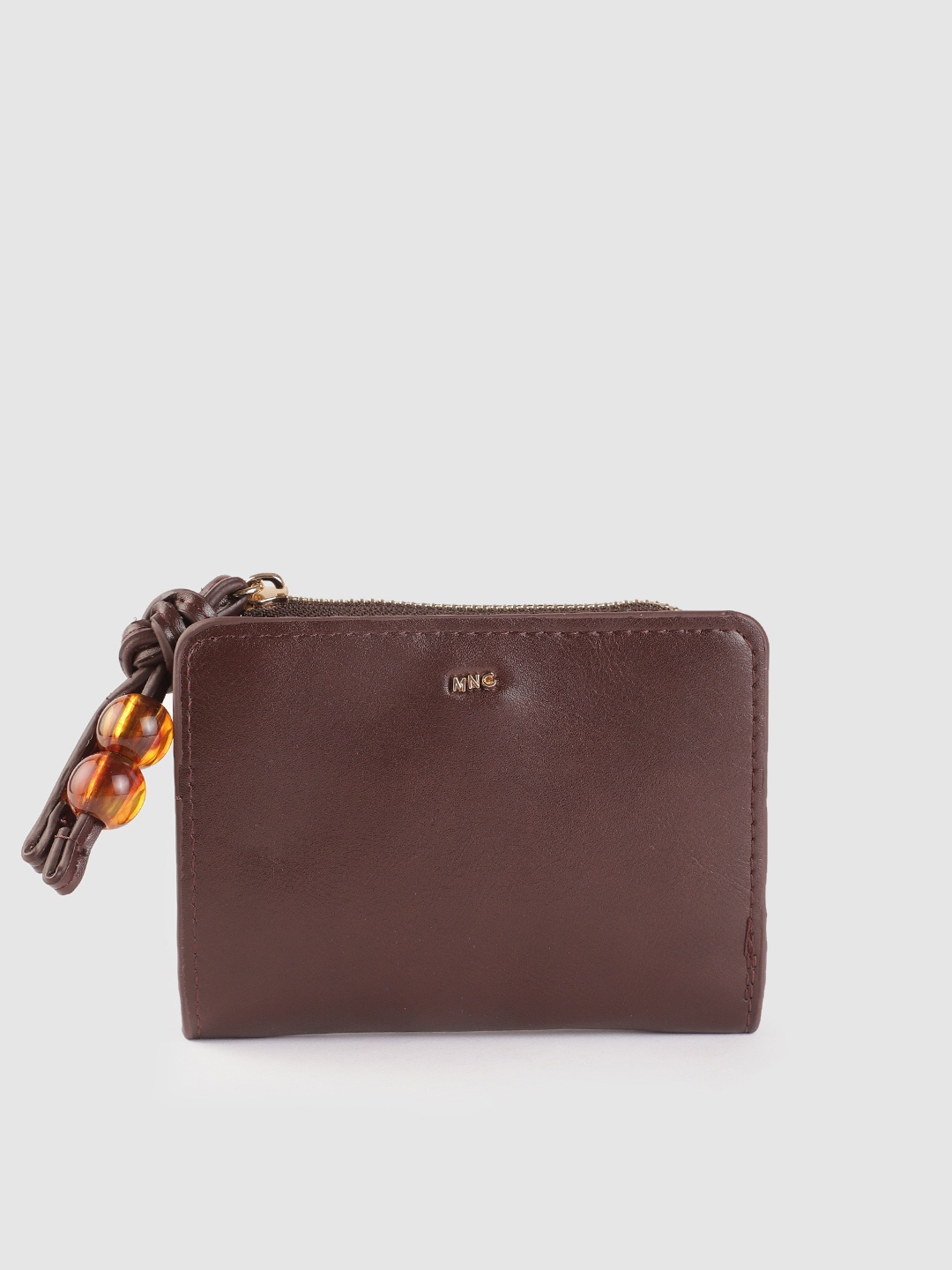 

MANGO Women Two Fold Wallet, Brown