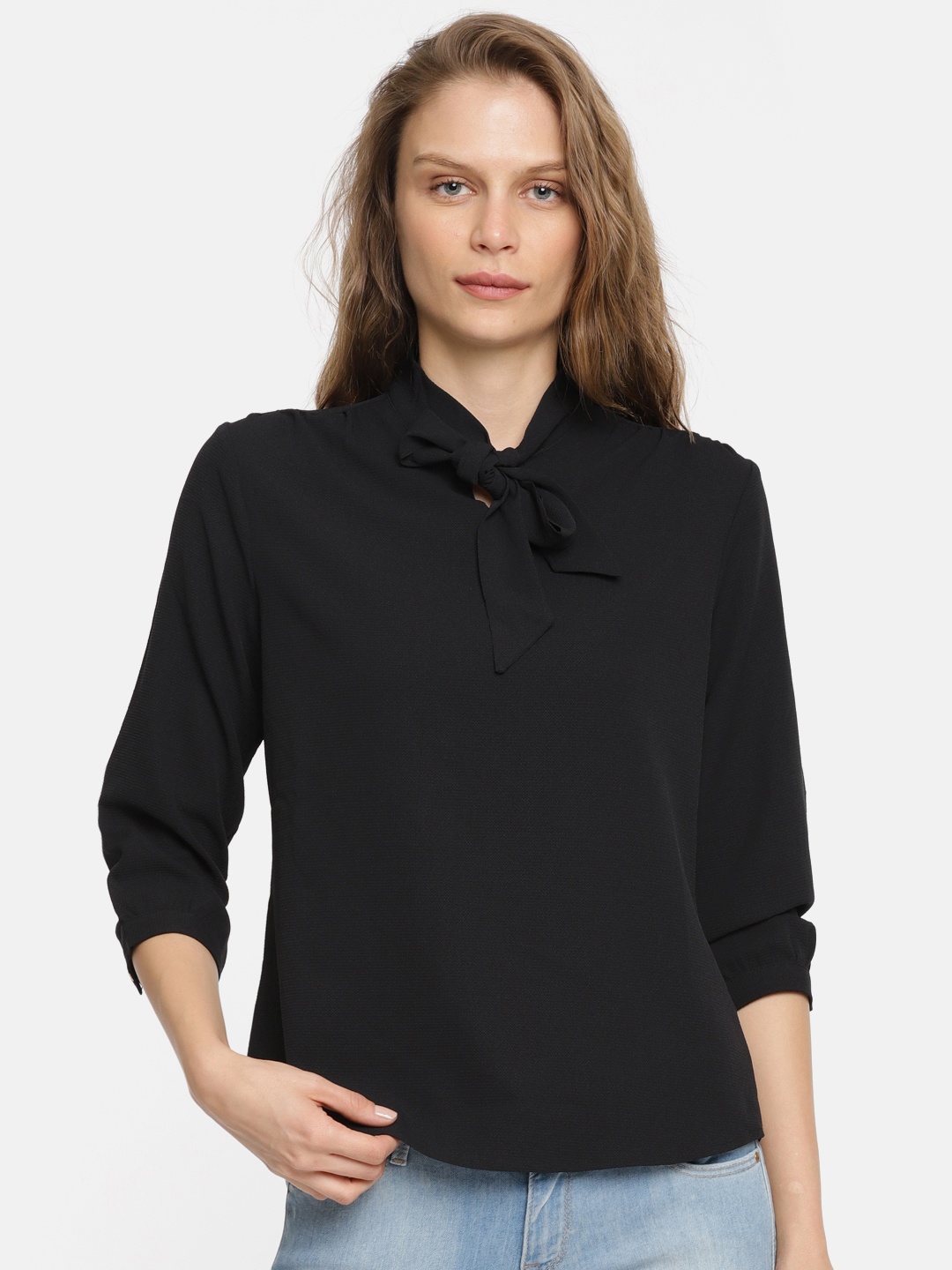 

SCULLERS Women Black Solid Top