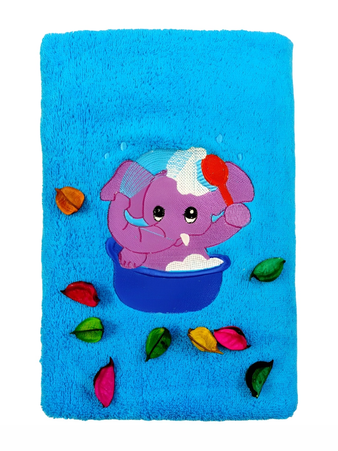 

TurtleLittle Blue & Fuchsia Printed 500 GSM Bath Towel