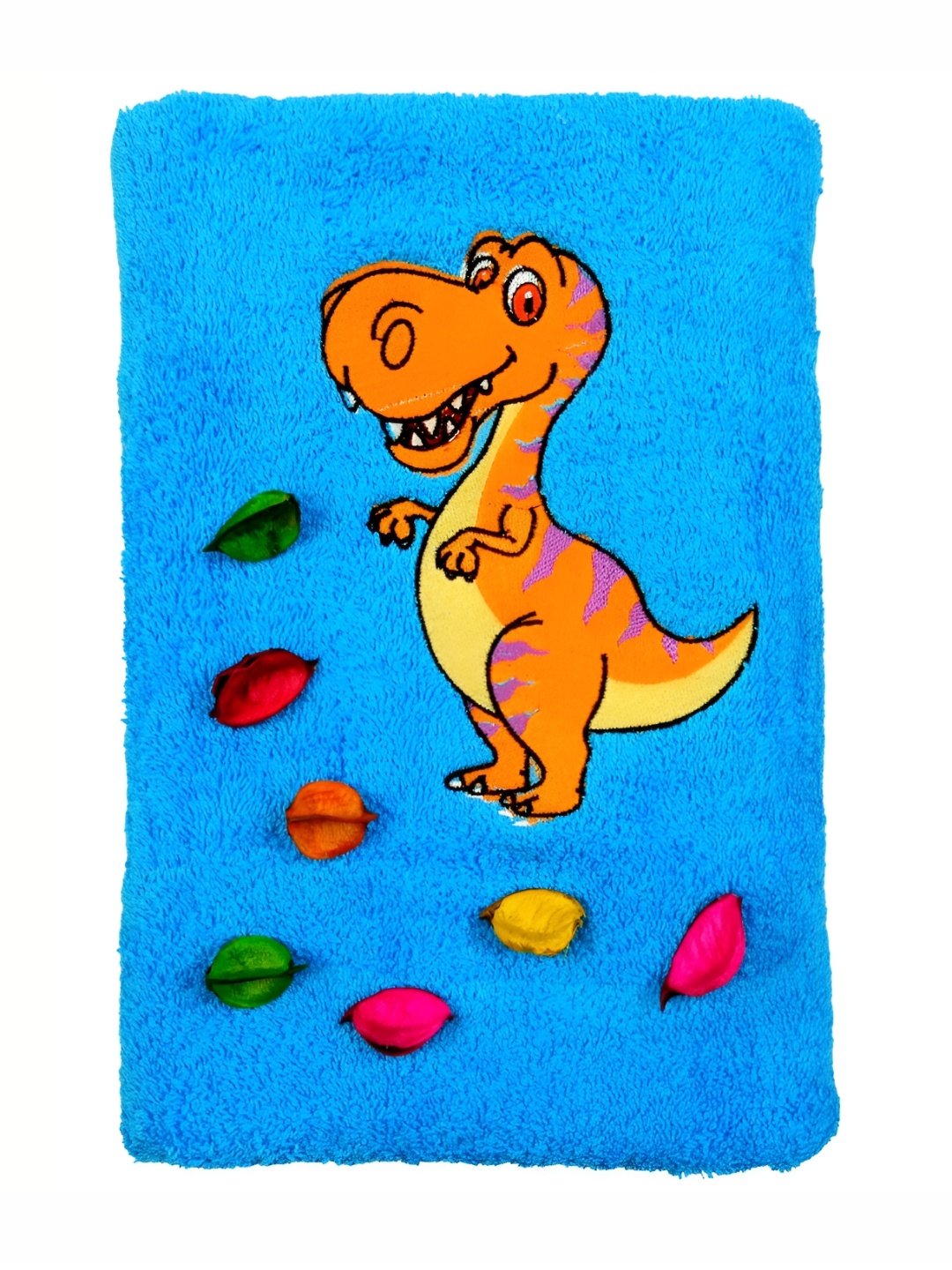 

TurtleLittle Blue & Orange Printed 500 GSM Bath Towel