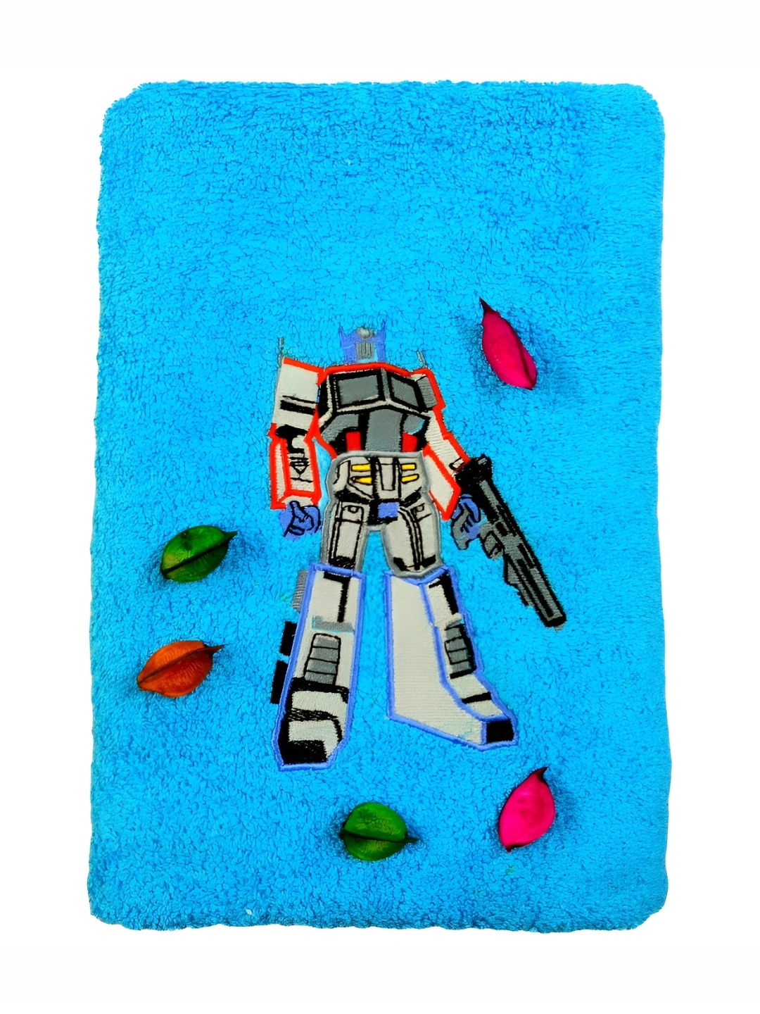 

TurtleLittle Blue & White Printed Terry Cotton Bath Towel
