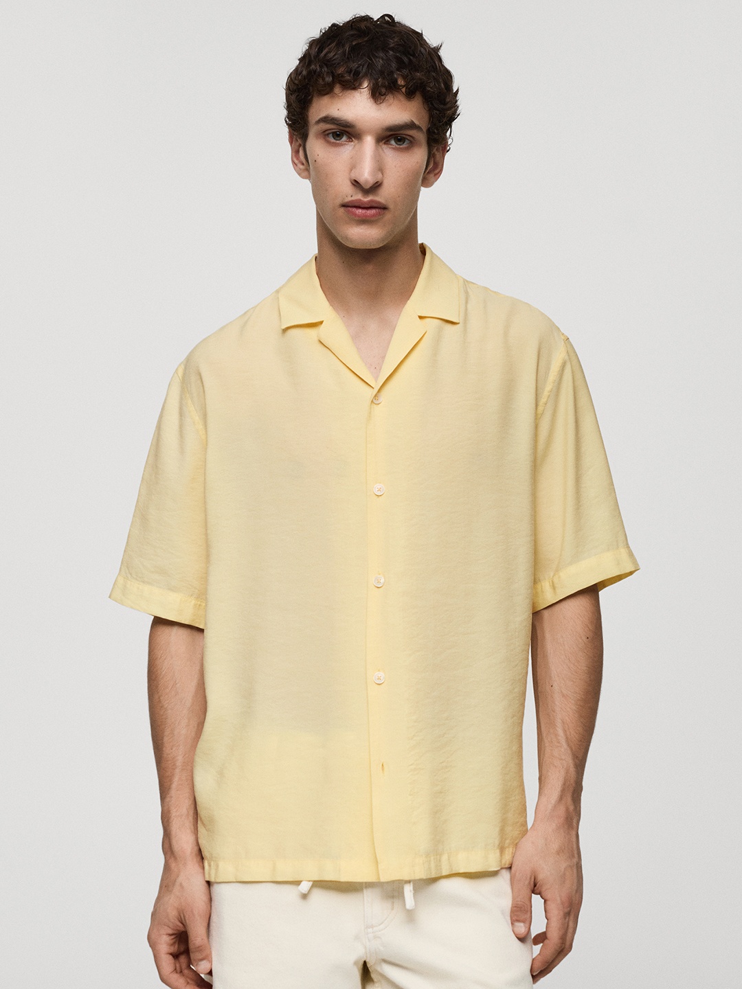 

MANGO MAN Opaque Casual Shirt, Yellow