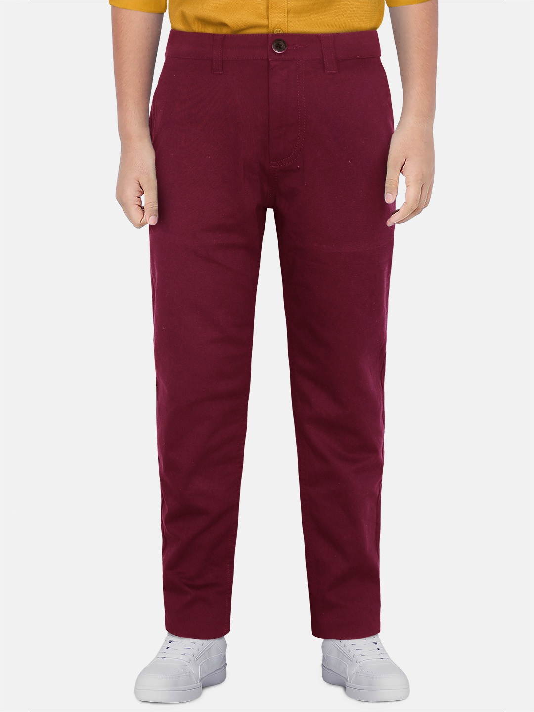 

Allen Solly Junior Boys Slim Fit Cotton Chinos, Maroon