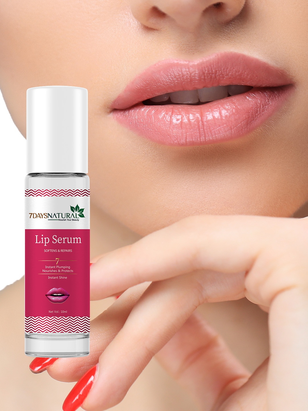 

7 DAYS Lip Serum Roll On - 10 ml, Red