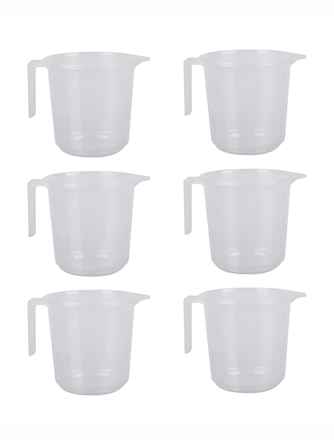 

Kuber Industries Transparent 6 Pieces Abstract Bathroom Mugs 1.5 L