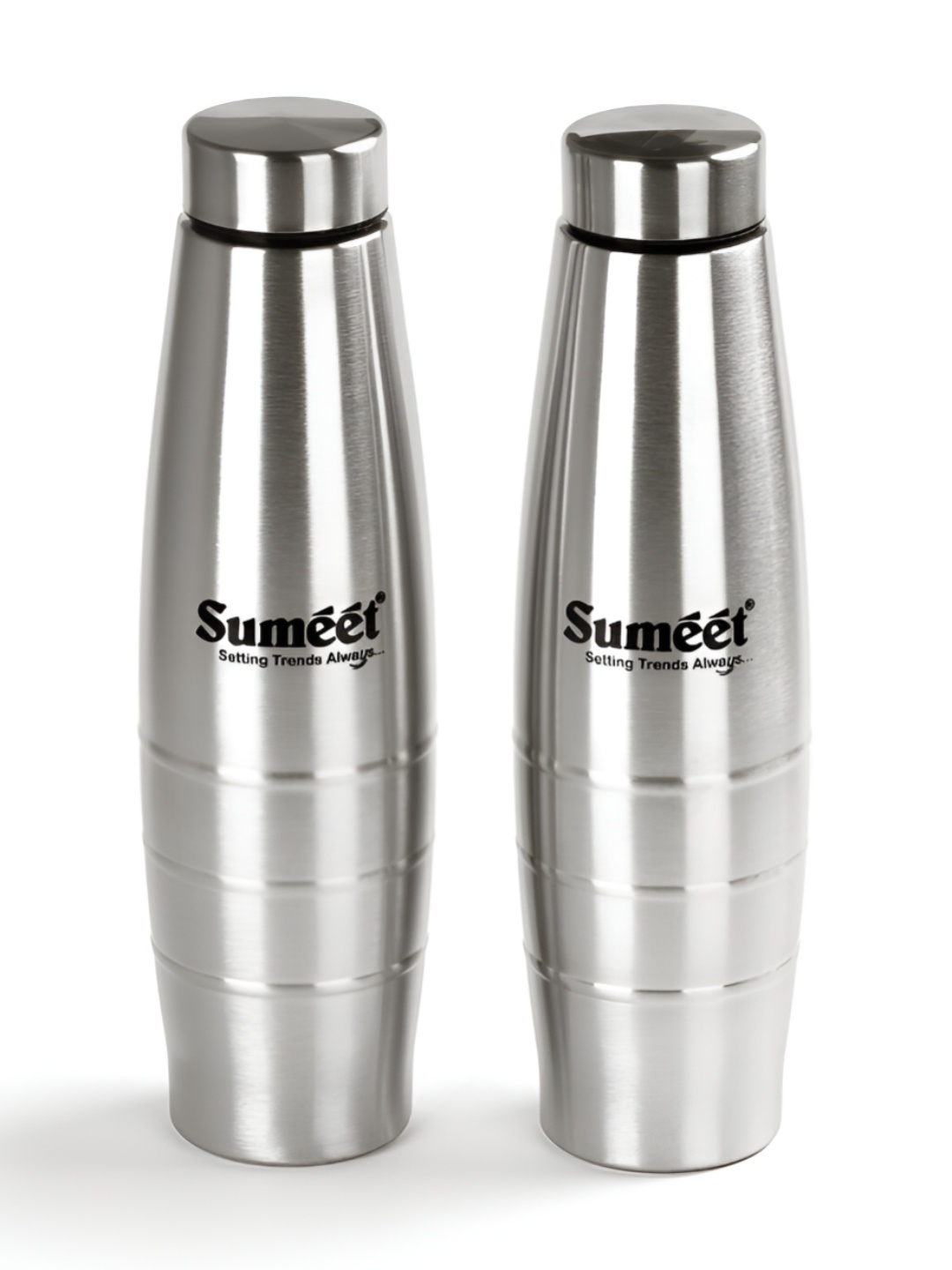 

Sumeet Steel Toned 2 Pcs Stainless Steel Single Wall Vacuum Water Bottle 1 ltr