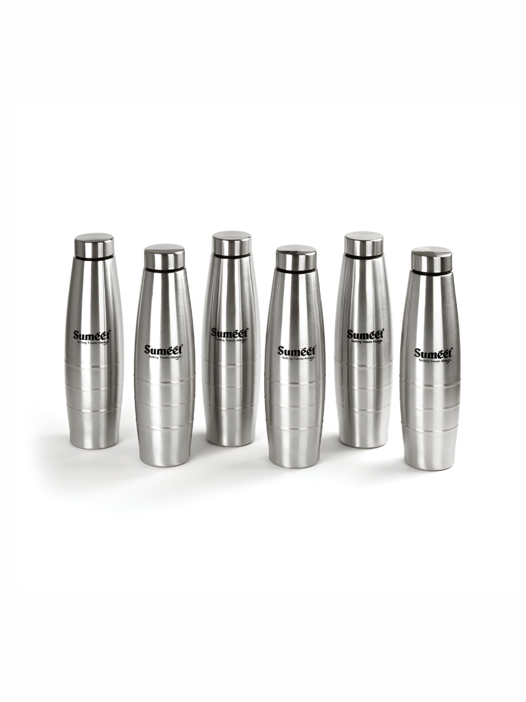 

Sumeet Steel Toned 6 Pcs Stainless Steel Single Wall Vacuum Water Bottle 1 ltr